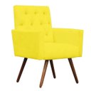 Ver imagem 2 de Kit 2 Poltronas Decorativa Nina Capitonê Suede Amarelo - Dominic Decor