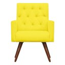 Ver imagem 3 de Kit 2 Poltronas Decorativa Nina Capitonê Suede Amarelo - Dominic Decor