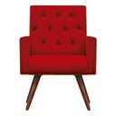 Ver imagem 3 de Kit 2 Poltronas Decorativa Nina Capitonê Suede Vermelho - Dominic Decor