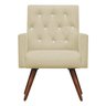 Kit 2 Poltronas Decorativa Nina Capitonê Suede Bege com Strass - Dominic Decor - 3