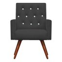 Ver imagem 3 de Kit 2 Poltronas Decorativa Nina Capitonê Suede Grafite com Strass - Dominic Decor