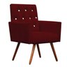 Kit 2 Poltronas Decorativa Nina Capitonê Suede Vinho com Strass - Dominic Decor - 2