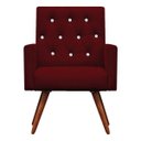 Ver imagem 3 de Kit 2 Poltronas Decorativa Nina Capitonê Suede Vinho com Strass - Dominic Decor