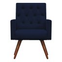 Ver imagem 2 de Poltrona Decorativa Nina Capitonê Suede Azul Marinho - Dominic Decor