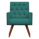 Ver imagem 2 de Poltrona Decorativa Nina Capitonê Suede Azul Turquesa - Dominic Decor