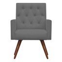 Ver imagem 2 de Poltrona Decorativa Nina Capitonê Suede Cinza - Dominic Decor
