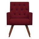 Ver imagem 2 de Poltrona Decorativa Nina Capitonê Suede Vinho - Dominic Decor