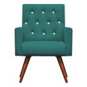 Ver imagem 2 de Poltrona Decorativa Nina Capitonê Suede Azul Turquesa com Strass - Dominic Decor