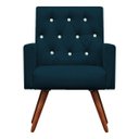 Ver imagem 2 de Poltrona Decorativa Nina Capitonê Suede Azul Royal com Strass - Dominic Decor