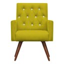 Ver imagem 2 de Poltrona Decorativa Nina Capitonê Suede Mostarda com Strass - Dominic Decor