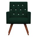 Ver imagem 2 de Poltrona Decorativa Nina Capitonê Suede Verde com Strass - Dominic Decor