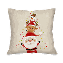 Ver imagem 3 de Kit com 4 Capas para Almofadas Natalinas Noel Boneco de Neve em Ação