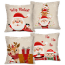 Kit com 4 Capas para Almofadas Natalinas Noel Boneco de Neve em Ação - 1
