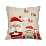 Kit com 4 Capas para Almofadas Natalinas Noel Boneco de Neve em Ação - 4