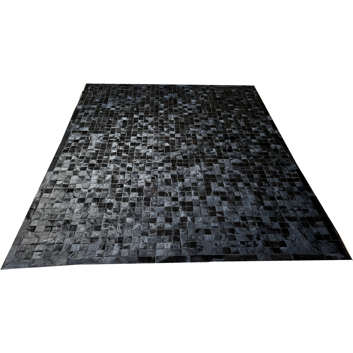 Promoção! Tapete De Couro Preto Tingido 2,00x2,50 Com Bordas
