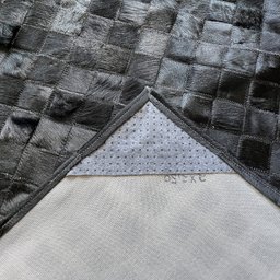 Promoção! Tapete De Couro Preto Tingido 2,00x2,50 Com Bordas - 3