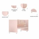 Ver imagem 4 de Kit Quarto de Bebê Doce Sonho com Berço com Rodízio Cômoda com Trocador e Colchão D18 130x60 Movellu