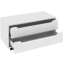 Ver imagem 2 de Balcão para Gabinete de Banheiro 2 Gavetas e Rodízios Branco