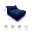 Ver mais imagens de Puff Poltrona Jardim Solare - Pufe Grande Azul Resistente a Água para Área Externa