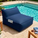 Ver imagem 3 de Puff Poltrona Jardim Solare - Pufe Grande Azul Resistente a Água para Área Externa