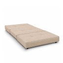 Ver imagem 2 de Puff Cama Dobravel Solteiro 90cm com Rodizios: Linho Bege
