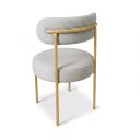 Ver imagem 6 de Cadeira Sala de Jantar Margara Kit 6 Base Aço Dourado Bouclê D03 - D'Rossi