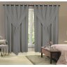 Cortina Blackout com Voal 8,00 x 2,30 Cinza - 4