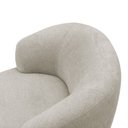 Ver imagem 3 de Poltrona Decorativa Orgânica Living Have Base Madeira Giratória Bouclê Bege - Desk Design