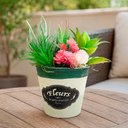 Ver imagem 2 de Arranjo Vaso Decoração Suculenta Flor Planta Artificial 20cm Fleurs