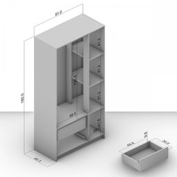 Guarda-Roupa Infantil Fox 3 Portas 2 Gavetas Legno Salinas/Verde Bellagio/Branco - Politorno - 4