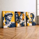 Ver imagem 2 de Kit 3 Quadro Decorativo Estátua Mitologia Escultura Grega 28x20cm