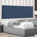Ver imagem 1 de Cabeceira Painel Solteiro 0,90m Berlim Suede Azul Marinho Dal Poz Estofados