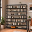 Ver imagem 2 de Estante Multiuso Organizador Livreiro Estilo Industrial 180x190 Preto Total