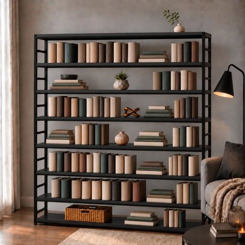 Estante Multiuso Organizador Livreiro Estilo Industrial 180x190 Preto Total