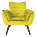 Ver imagem 1 de Poltrona Decorativa Opala Suede Amarelo - Dominic Decor