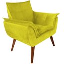 Ver imagem 2 de Poltrona Decorativa Opala Suede Amarelo - Dominic Decor