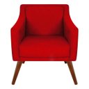 Ver imagem 2 de Kit 2 Poltronas Decorativa Gabriela Suede Vermelho - Dominic Decor