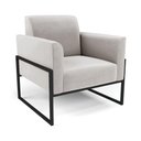 Ver imagem 6 de Sofá Namoradeira com Poltrona Base Industrial Alta Preto Marisa Veludo D03 - D\'rossi Cor Cinza