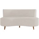 Ver imagem 4 de Sofá Chaise Living 2 Lugares 135cm Sala de Estar Istambul K01 Bouclê Creme - Lyam Decor