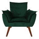Ver imagem 2 de Kit Namoradeira + 02 Poltronas Decorativa Opalla Suede Verde - Dominic Decor