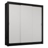 Guarda-roupa Casal 3 Portas de Correr Preto/branco Sublime Plus Madesa - 3