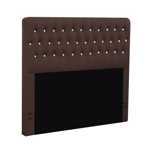 Cabeceira Dominic Corino Marrom com Strass 1,40 - Dominic Decor