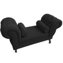 Ver imagem 1 de Recamier Grécia 1,40M Suede Preto - Dominic Decor