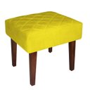 Ver imagem 1 de Puff Decorativo Lisa Suede Amarelo - Dominic Decor