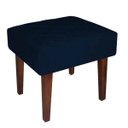 Ver imagem 1 de Puff Decorativo Lisa Suede Azul Marinho - Dominic Decor
