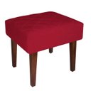 Ver imagem 1 de Puff Decorativo Lisa Suede Vermelho - Dominic Decor