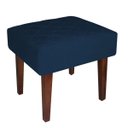 Ver imagem 1 de Puff Decorativo Lisa Suede Azul Royal - Dominic Decor