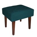 Ver imagem 1 de Puff Decorativo Lisa Suede Azul Turquesa - Dominic Decor