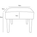 Ver imagem 3 de Puff Decorativo Lisa Suede Branco - Dominic Decor