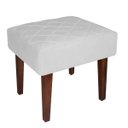 Ver imagem 1 de Puff Decorativo Lisa Suede Branco - Dominic Decor
